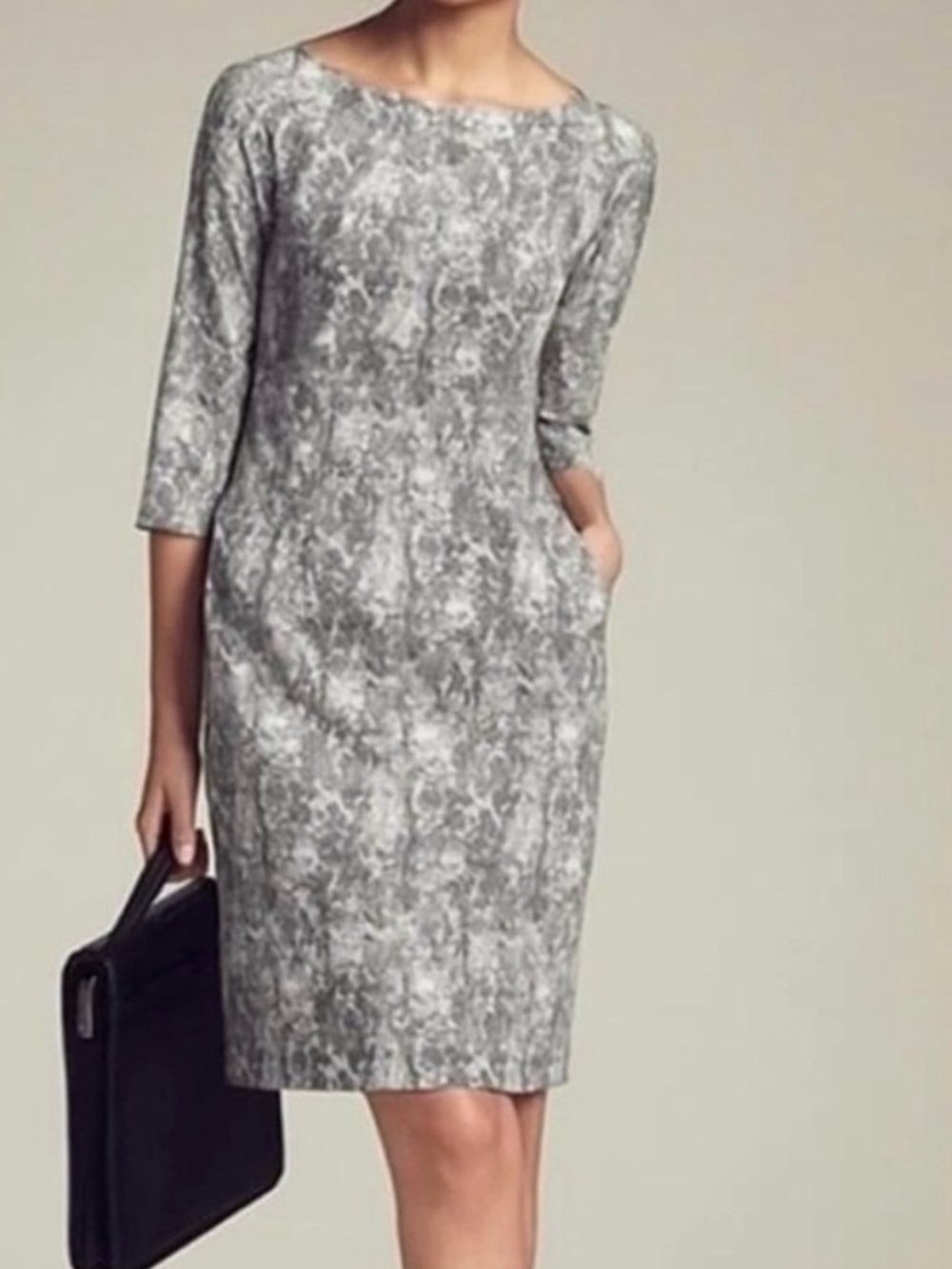 MM.LaFleur Crackle Print Etsuko Sheath Dress, Size 0